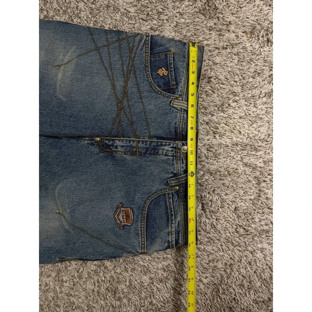 Vintage Rocawear Y2K Baggy Jeans Hip Hop Panel Seam Patched Faded Denim Size 36